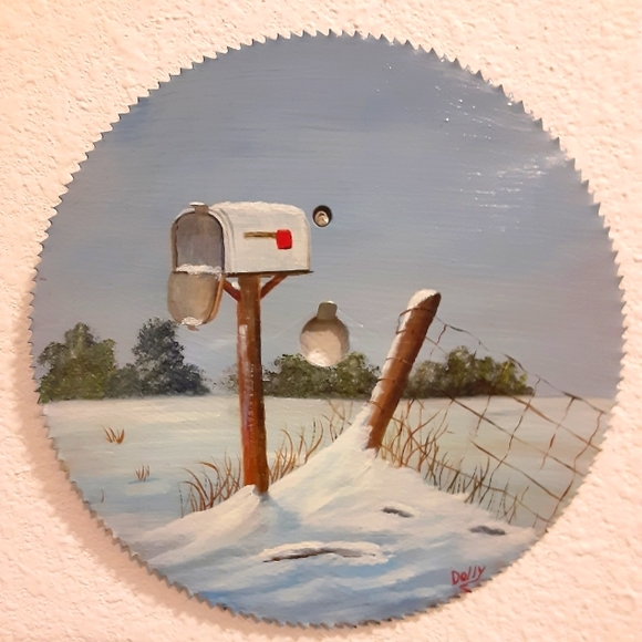 Hand Painted Circular Saw Blade Art